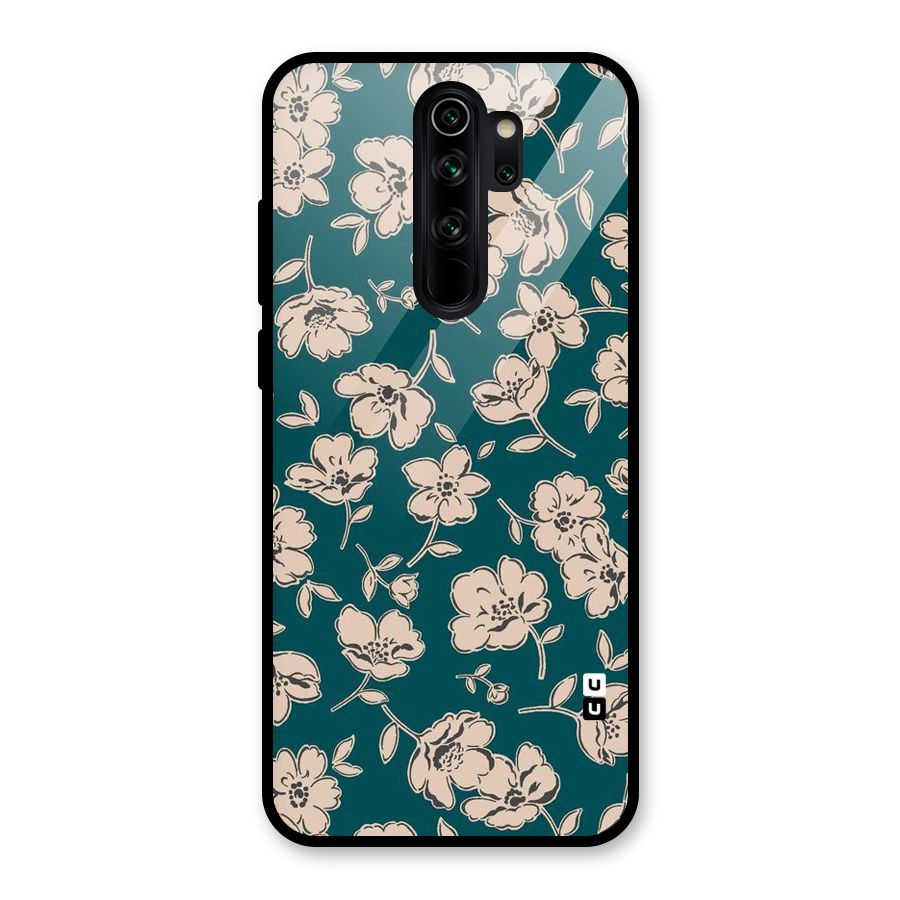 Beauty Green Bloom Glass Back Case for Redmi Note 8 Pro