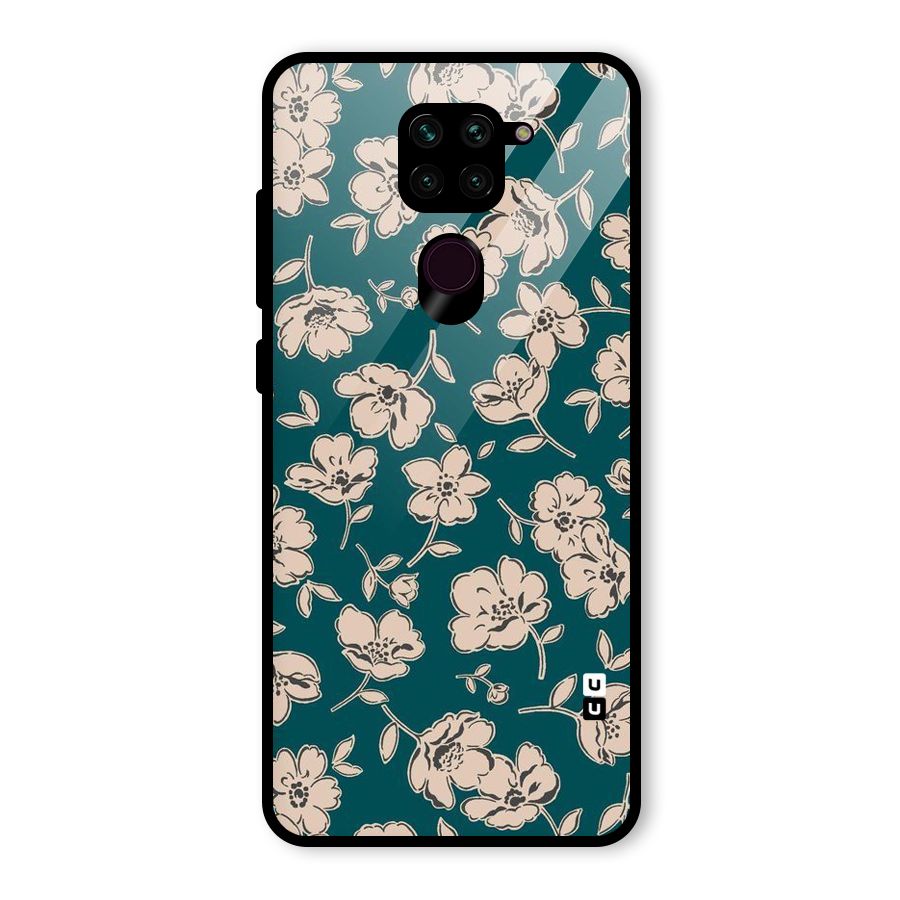 Beauty Green Bloom Glass Back Case for Redmi Note 9