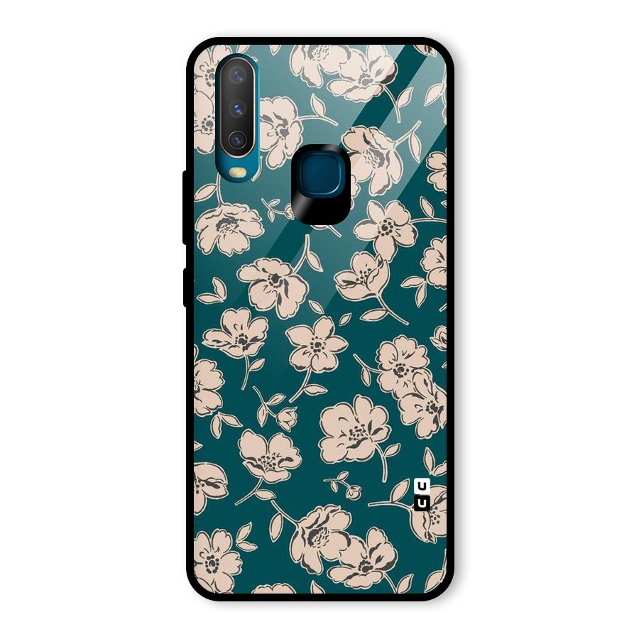 Beauty Green Bloom Glass Back Case for Vivo U10