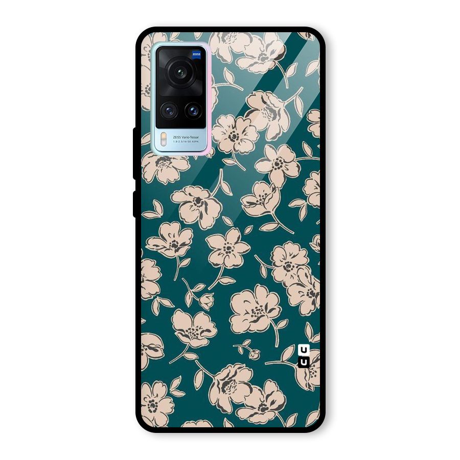 Beauty Green Bloom Glass Back Case for Vivo X60