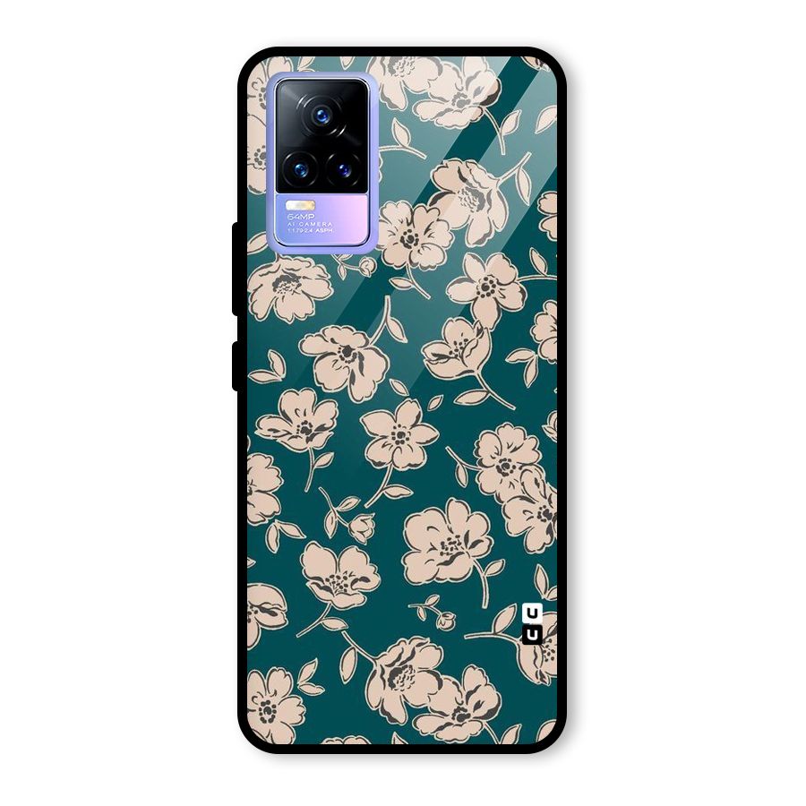 Beauty Green Bloom Glass Back Case for Vivo Y73