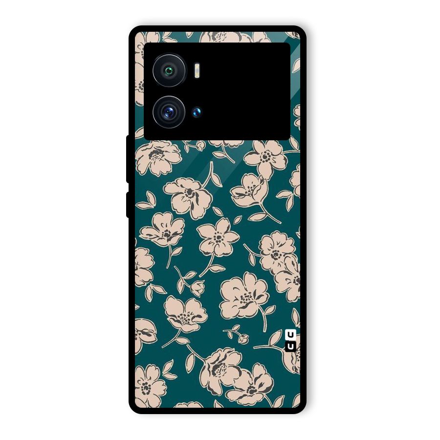 Beauty Green Bloom Glass Back Case for Vivo iQOO 9 Pro