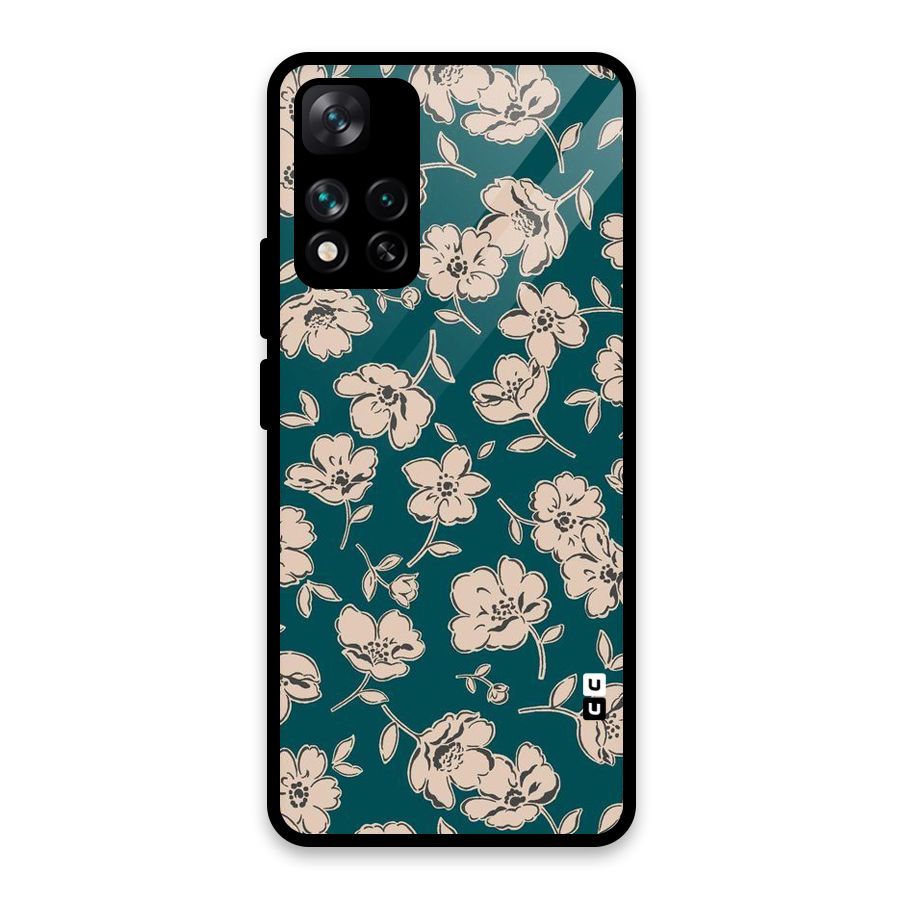 Beauty Green Bloom Glass Back Case for Xiaomi 11i HyperCharge 5G