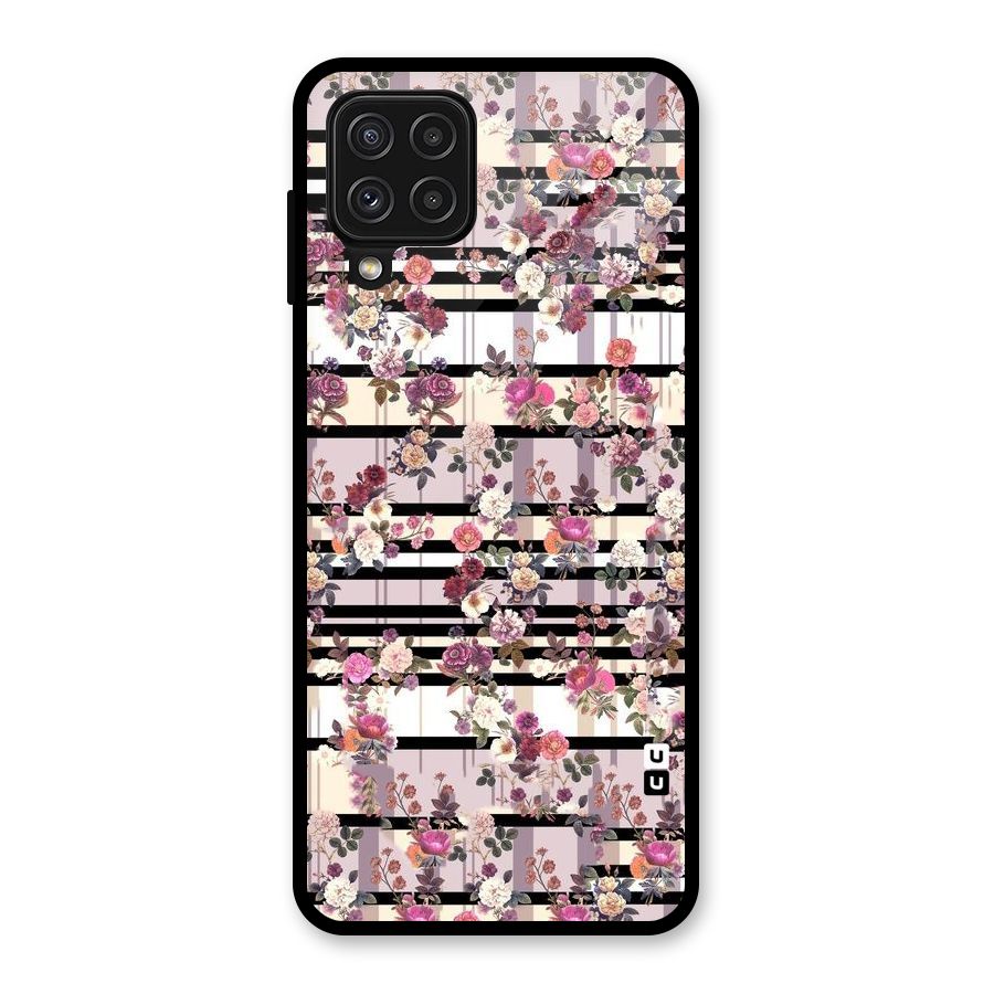 Beauty In Floral Glass Back Case for Galaxy A22 4G