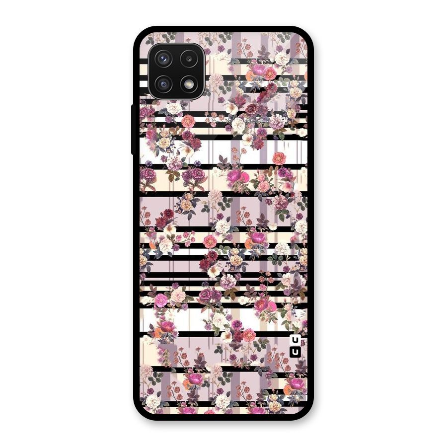 Beauty In Floral Glass Back Case for Galaxy A22 5G