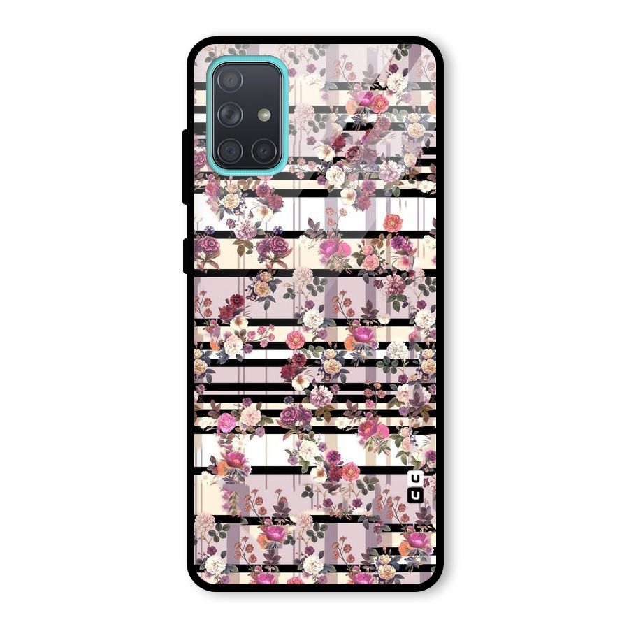 Beauty In Floral Glass Back Case for Galaxy A71