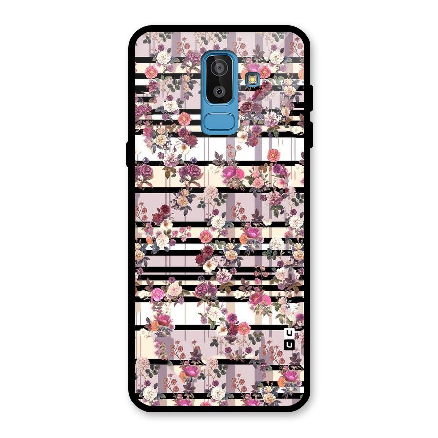 Beauty In Floral Glass Back Case for Galaxy J8