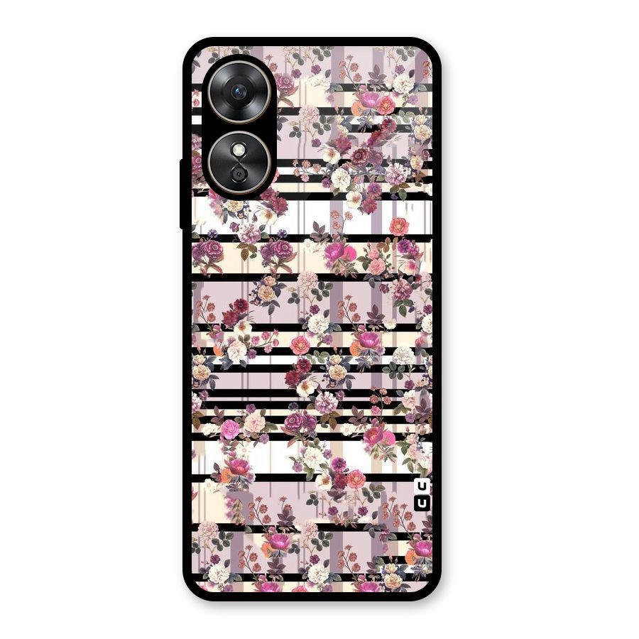 Beauty In Floral Glass Back Case for Oppo A17