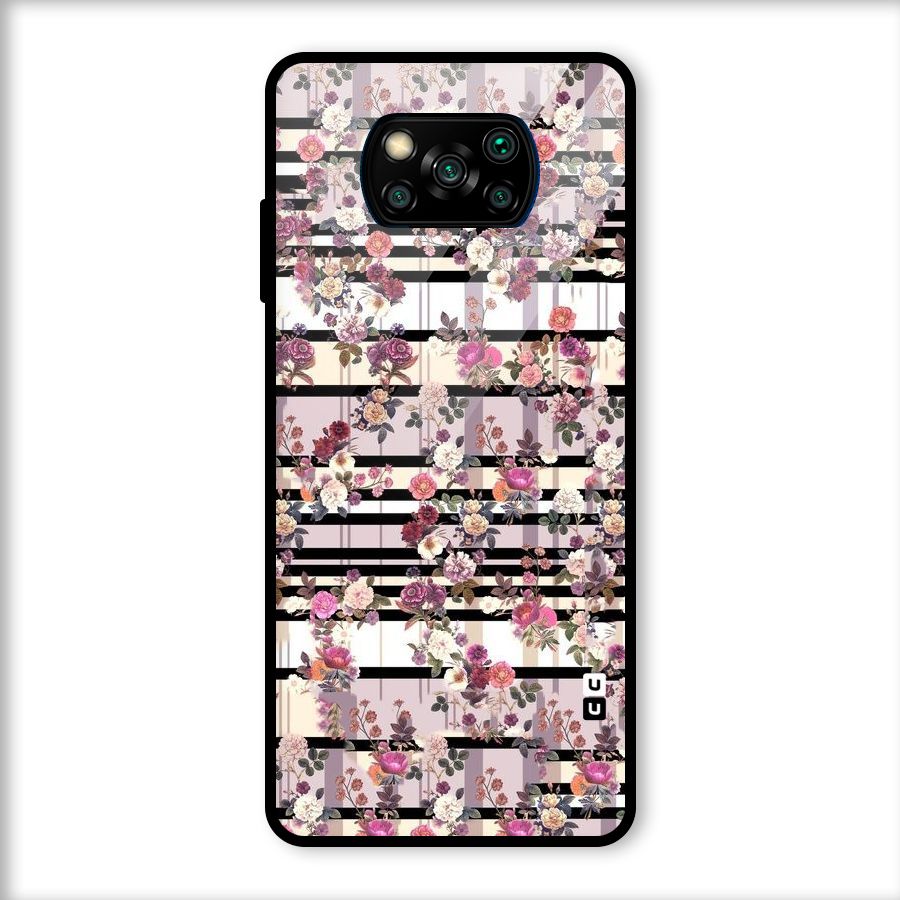 Beauty In Floral Glass Back Case for Poco X3