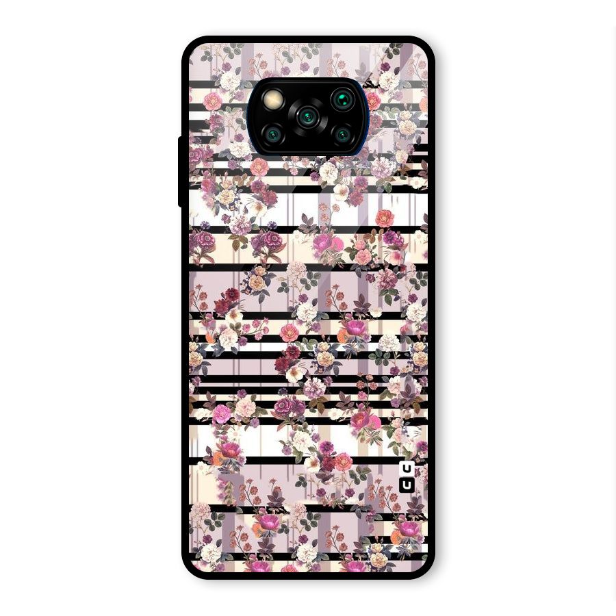 Beauty In Floral Glass Back Case for Poco X3 Pro