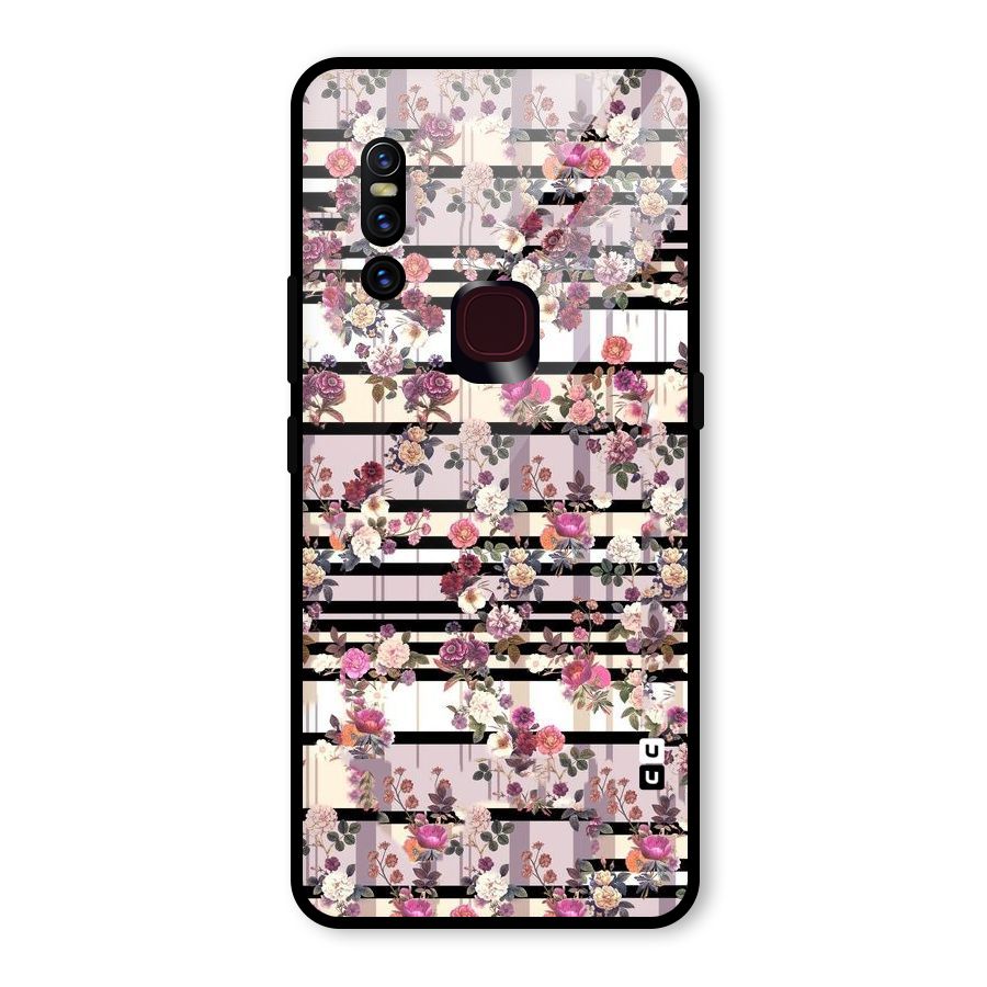 Beauty In Floral Glass Back Case for Vivo V15