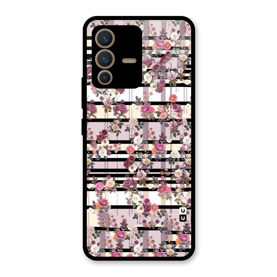 Beauty In Floral Glass Back Case for Vivo V23 5G
