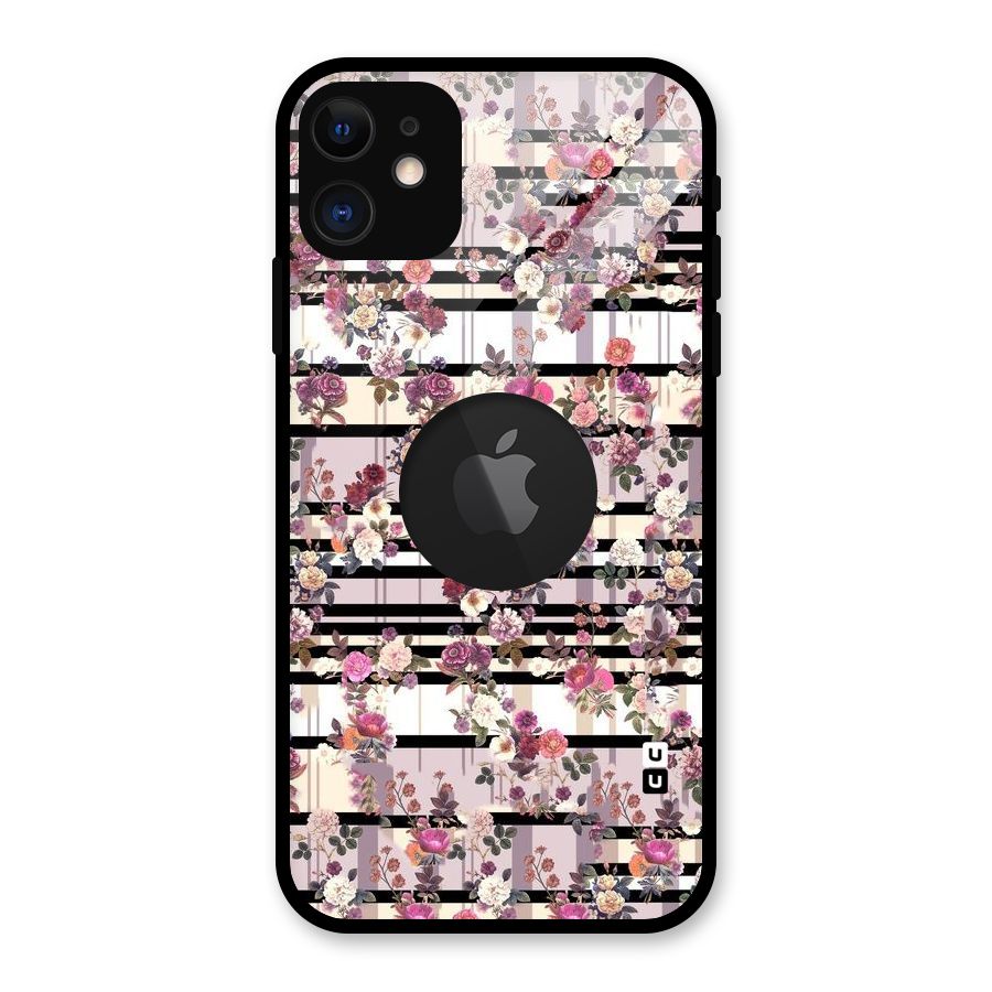 Beauty In Floral Glass Back Case for iPhone 11 Logo Cut