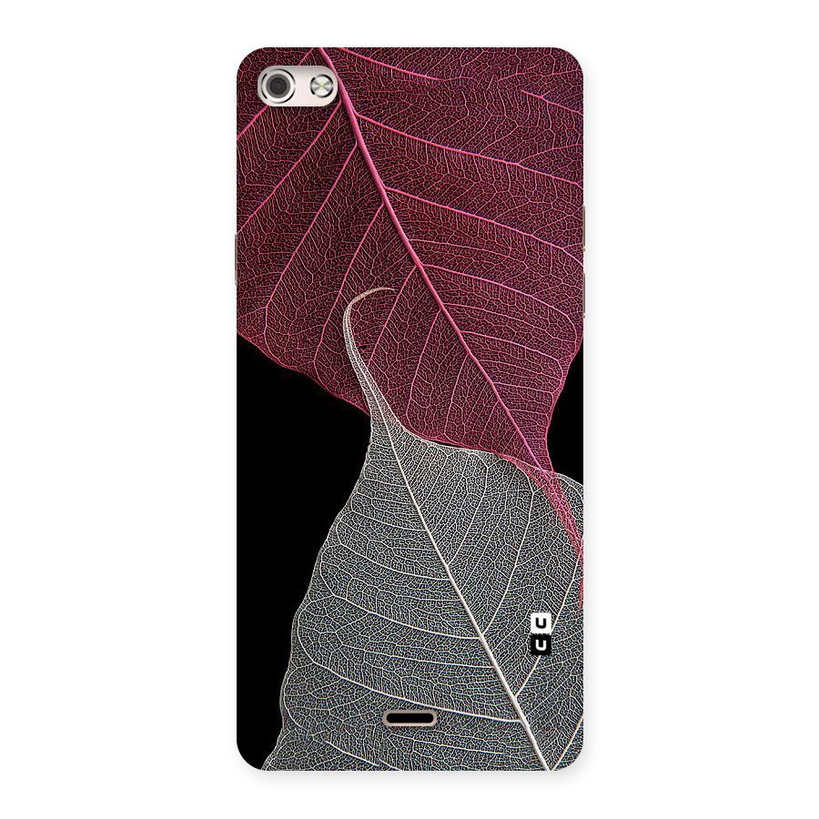Beauty Leaf Back Case for Micromax Canvas Silver 5