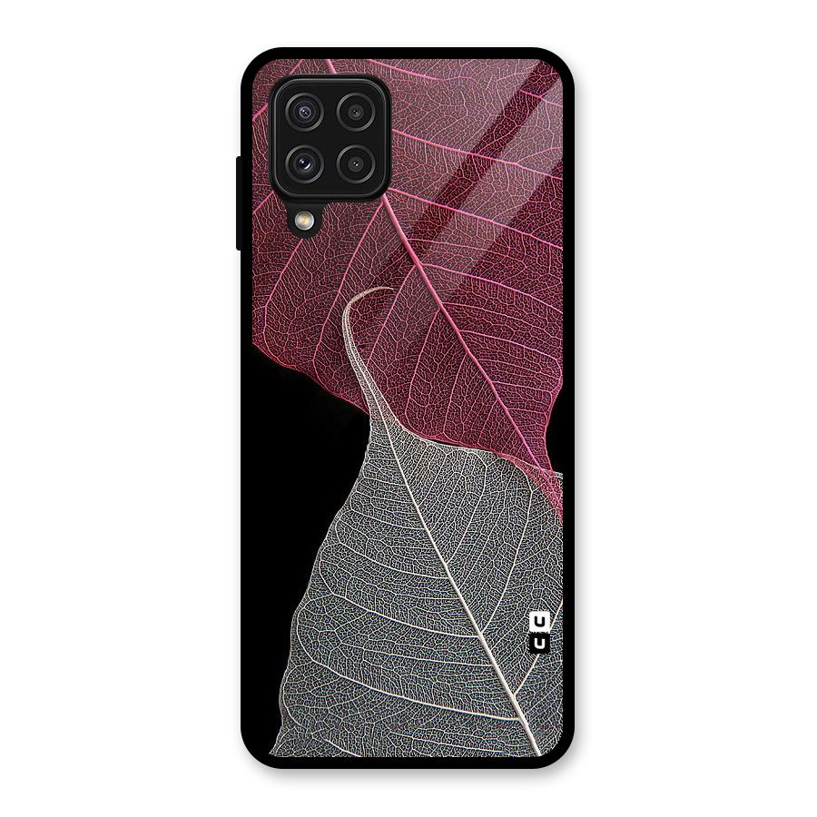 Beauty Leaf Glass Back Case for Galaxy A22 4G
