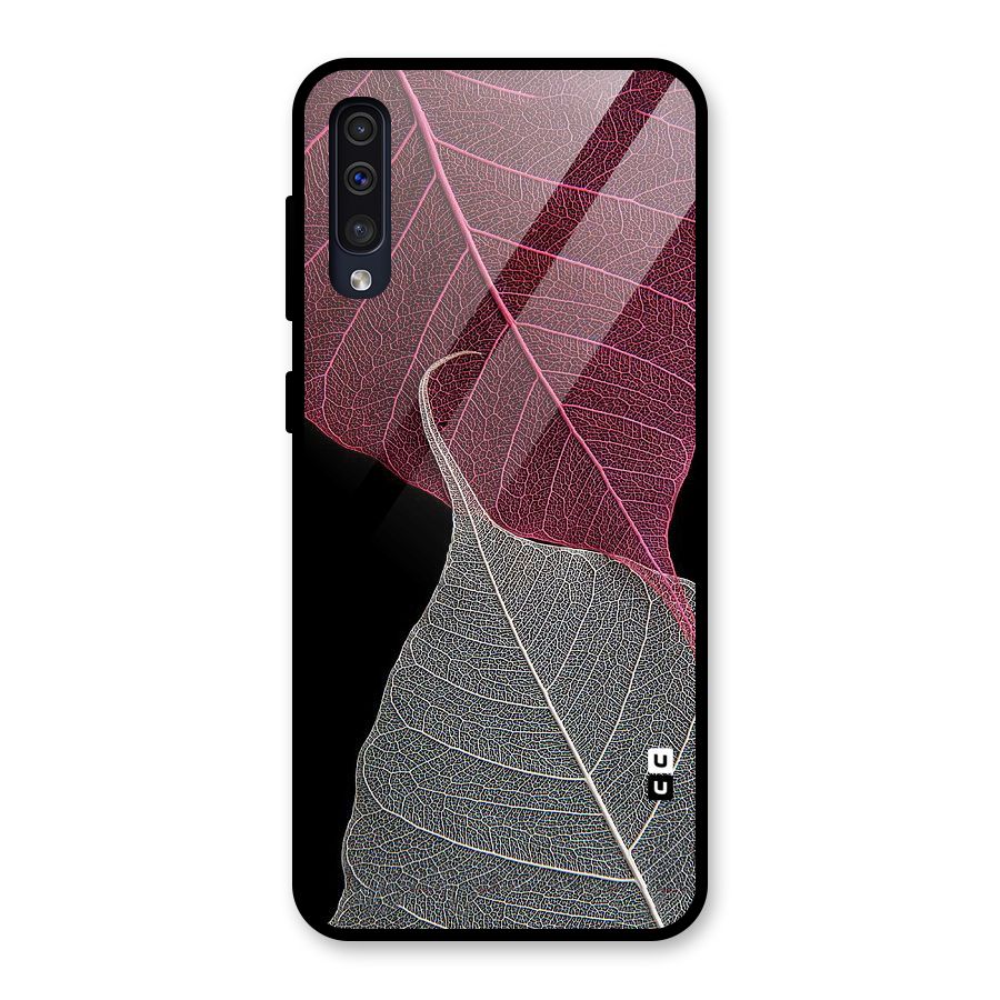 Beauty Leaf Glass Back Case for Galaxy A50