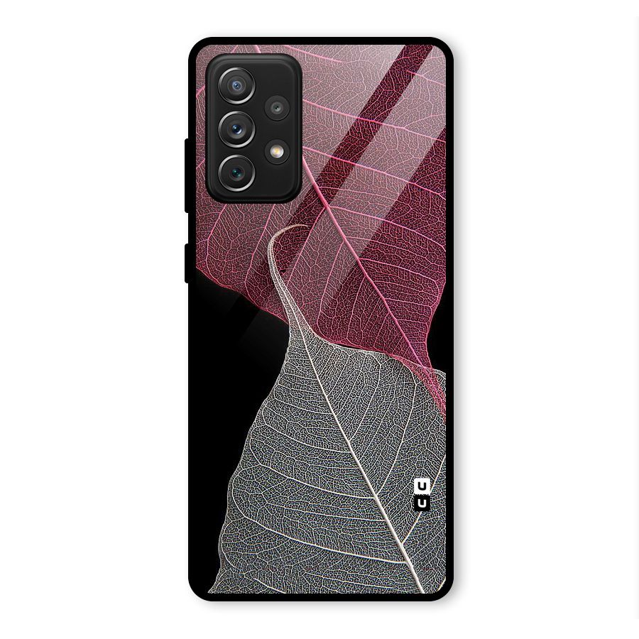 Beauty Leaf Glass Back Case for Galaxy A72