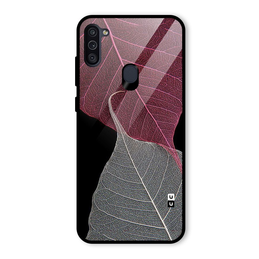 Beauty Leaf Glass Back Case for Galaxy M11