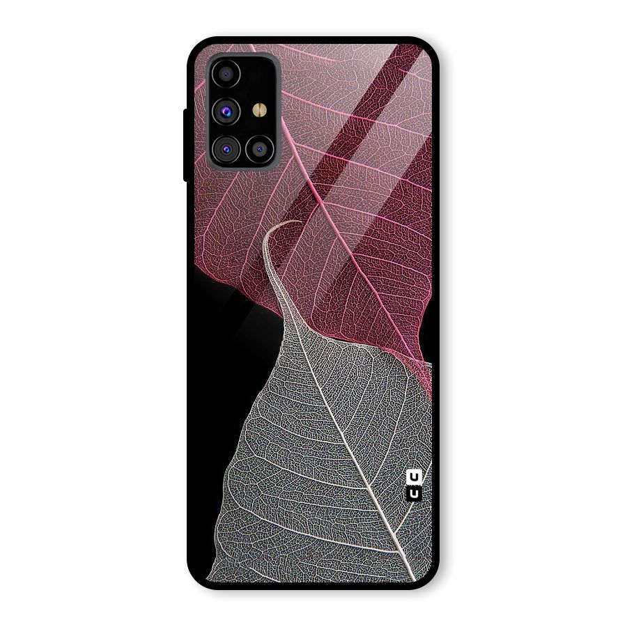 Beauty Leaf Glass Back Case for Galaxy M31s