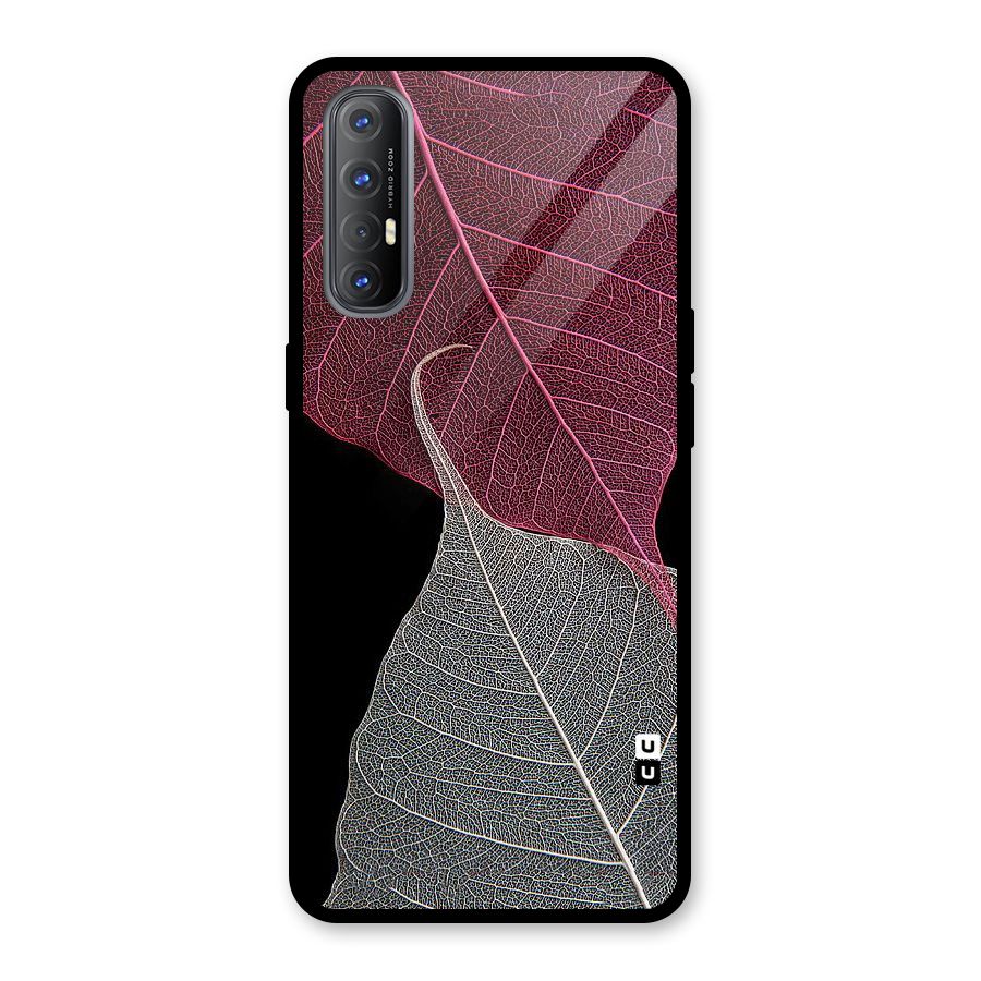 Beauty Leaf Glass Back Case for Oppo Reno3 Pro