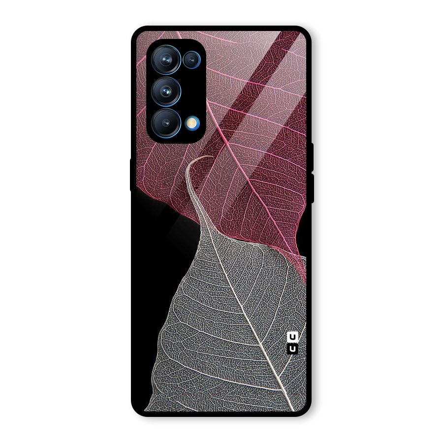 Beauty Leaf Glass Back Case for Oppo Reno5 Pro 5G