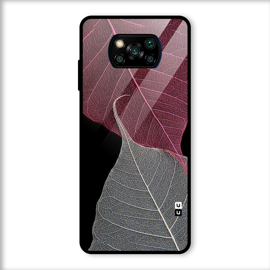 Beauty Leaf Glass Back Case for Poco X3