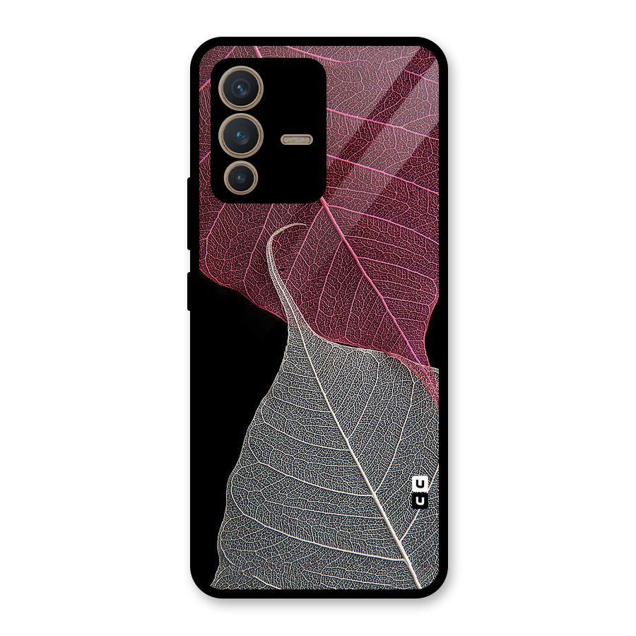 Beauty Leaf Glass Back Case for Vivo V23 5G