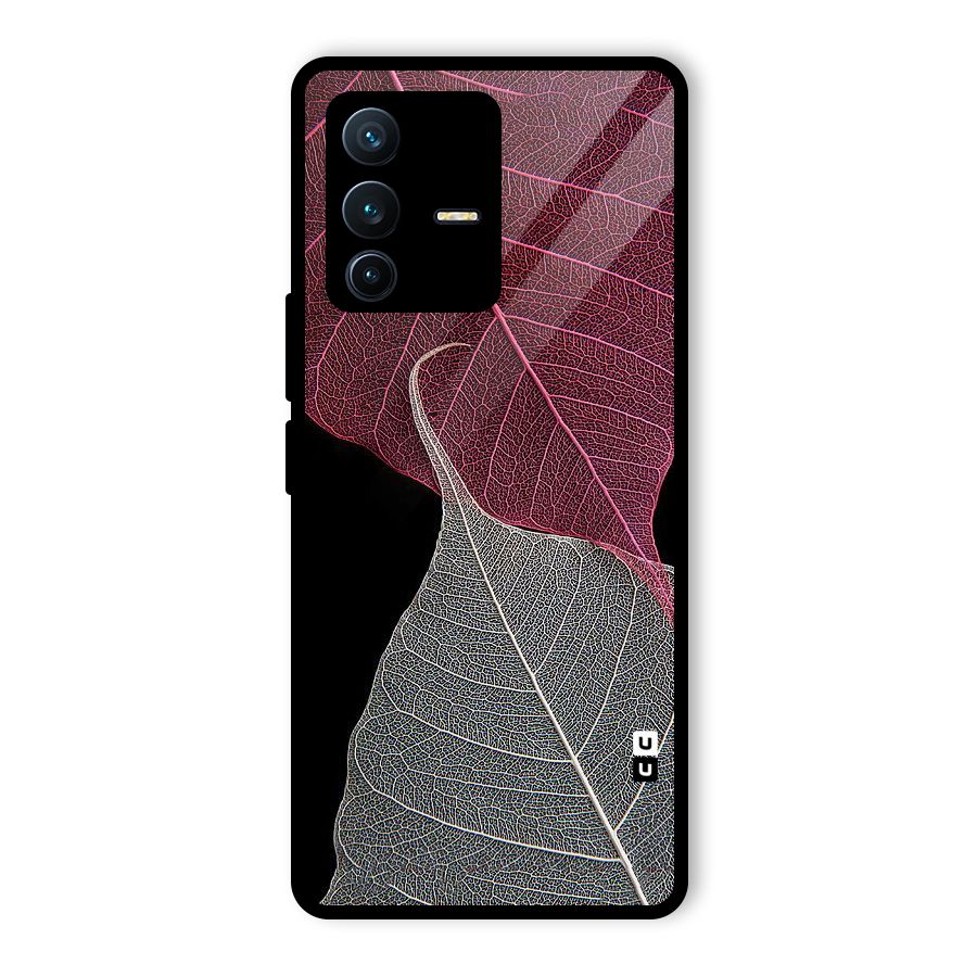Beauty Leaf Glass Back Case for Vivo V23 Pro