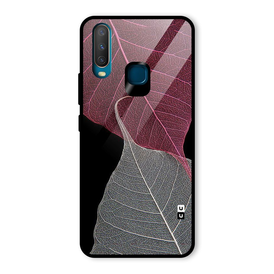 Beauty Leaf Glass Back Case for Vivo Y12