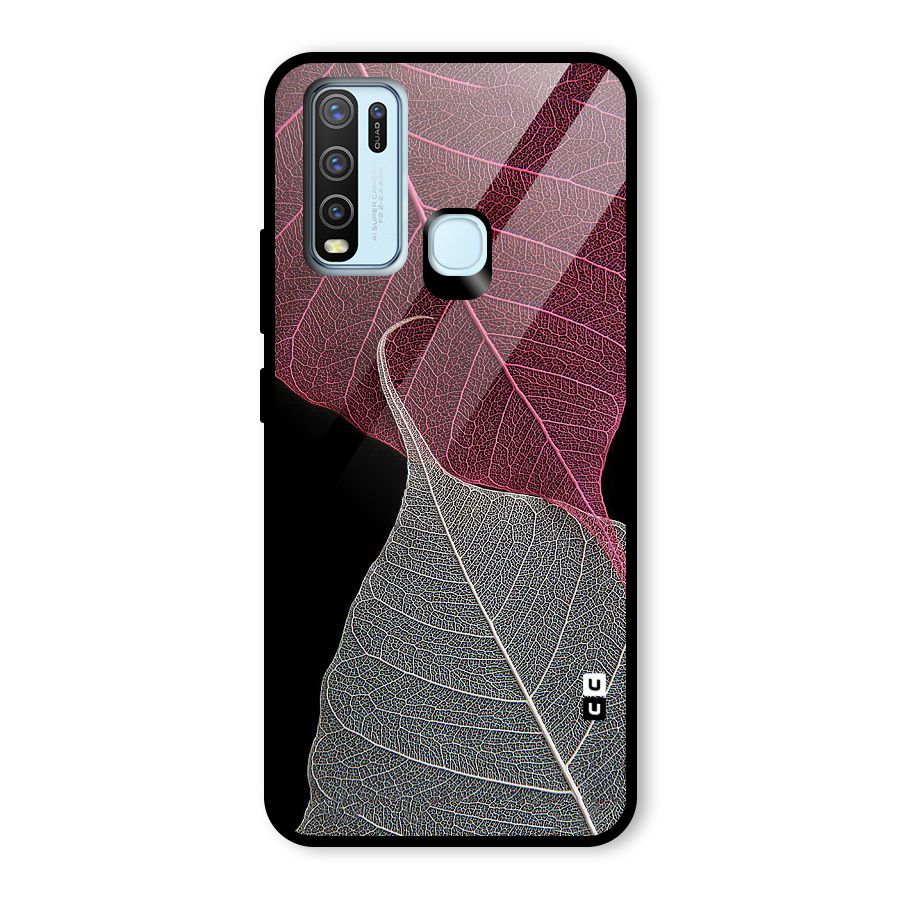 Beauty Leaf Glass Back Case for Vivo Y30
