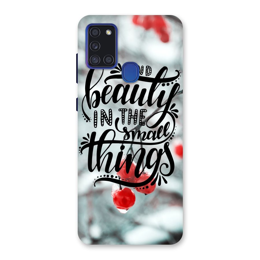 Beauty in Small Things Back Case for Galaxy A21s