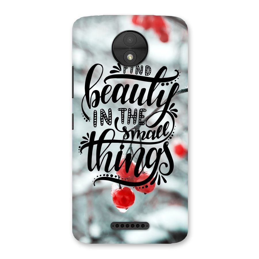 Beauty in Small Things Back Case for Moto C
