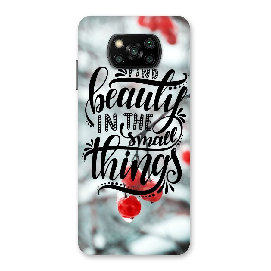 Beauty in Small Things Back Case for Poco X3