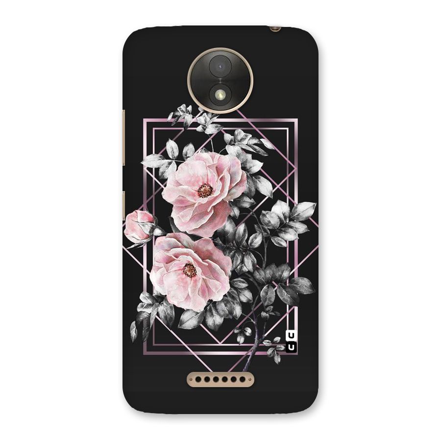 Beguilling Pink Floral Back Case for Moto C Plus