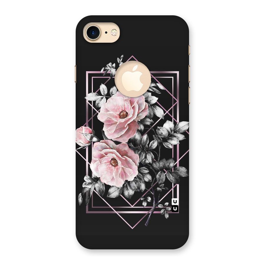 Beguilling Pink Floral Back Case for iPhone 7 Logo Cut