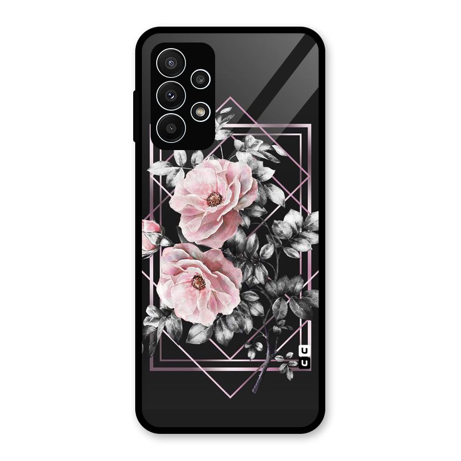 Beguilling Pink Floral Glass Back Case for Galaxy A23