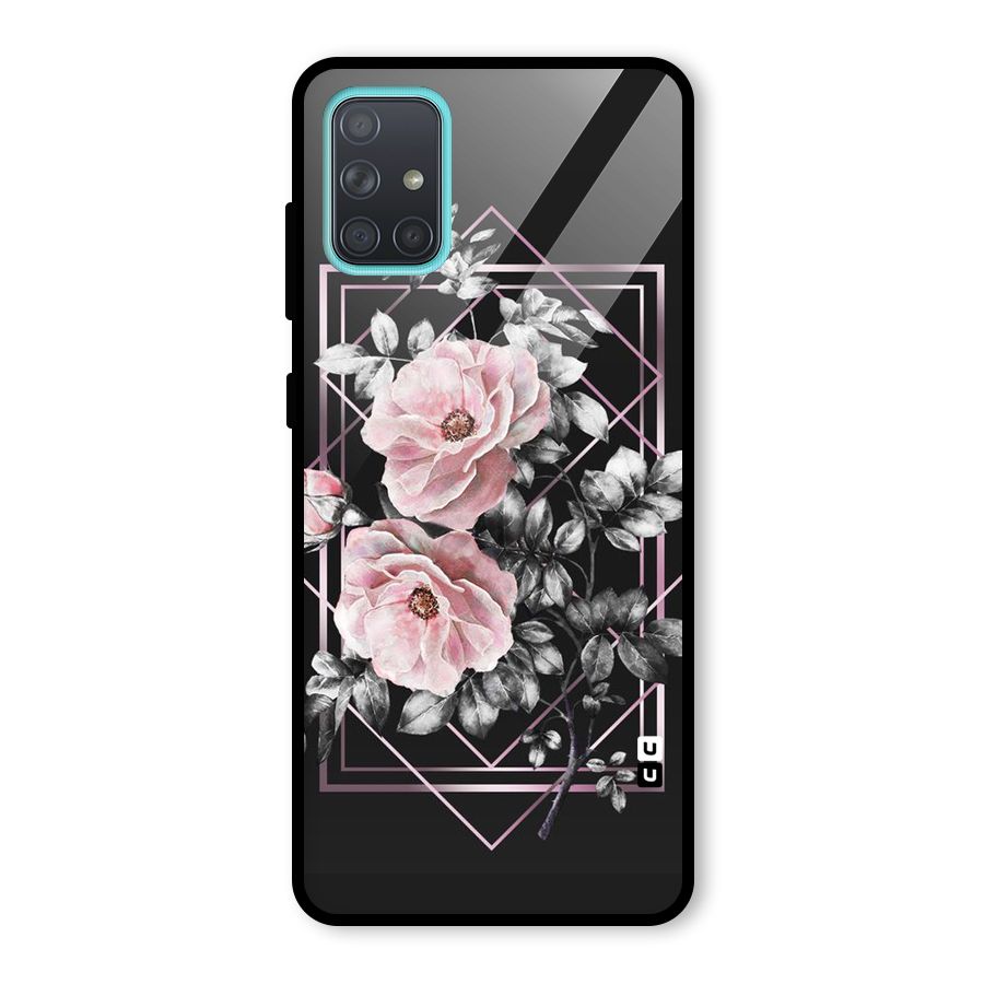 Beguilling Pink Floral Glass Back Case for Galaxy A71