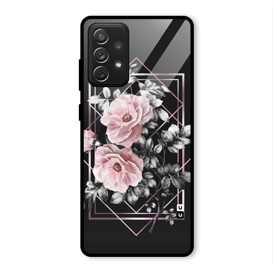Beguilling Pink Floral Glass Back Case for Galaxy A72