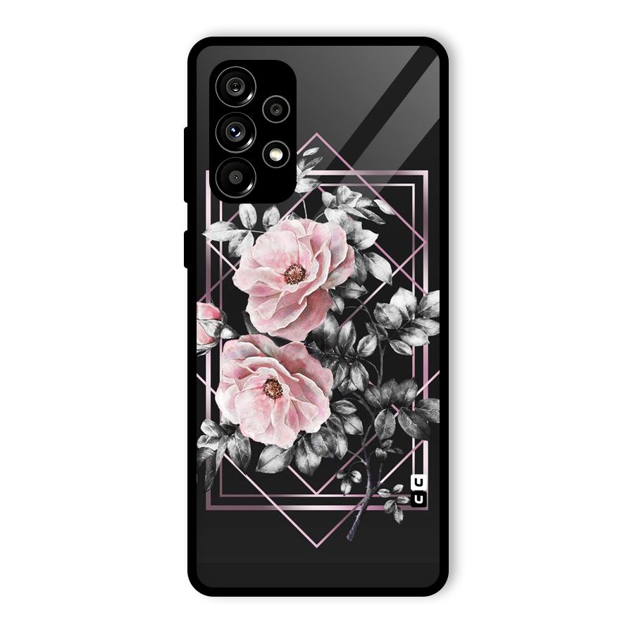 Beguilling Pink Floral Glass Back Case for Galaxy A73 5G