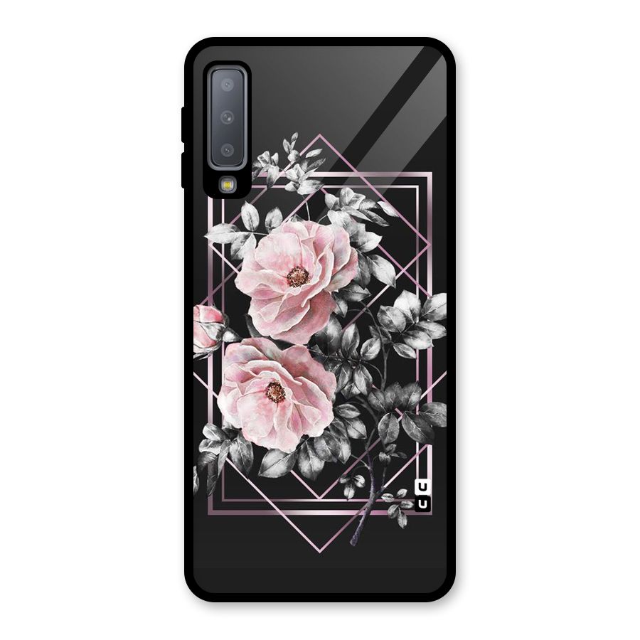 Beguilling Pink Floral Glass Back Case for Galaxy A7 (2018)