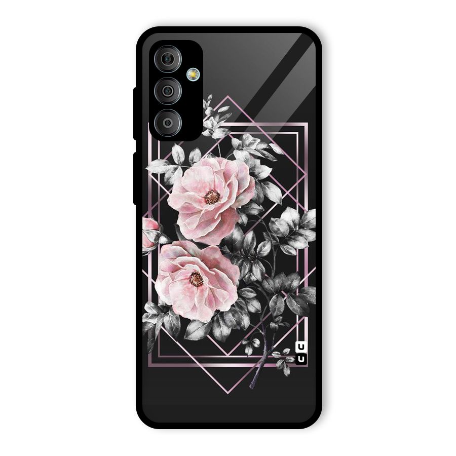 Beguilling Pink Floral Glass Back Case for Galaxy F23