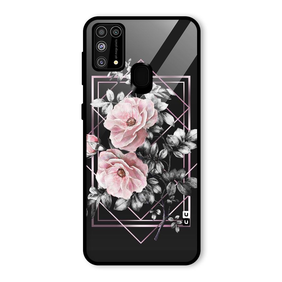 Beguilling Pink Floral Glass Back Case for Galaxy F41