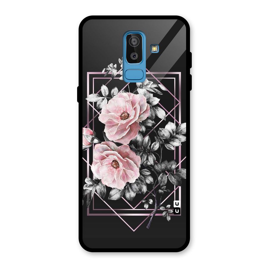 Beguilling Pink Floral Glass Back Case for Galaxy J8