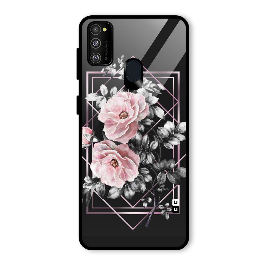Beguilling Pink Floral Glass Back Case for Galaxy M21