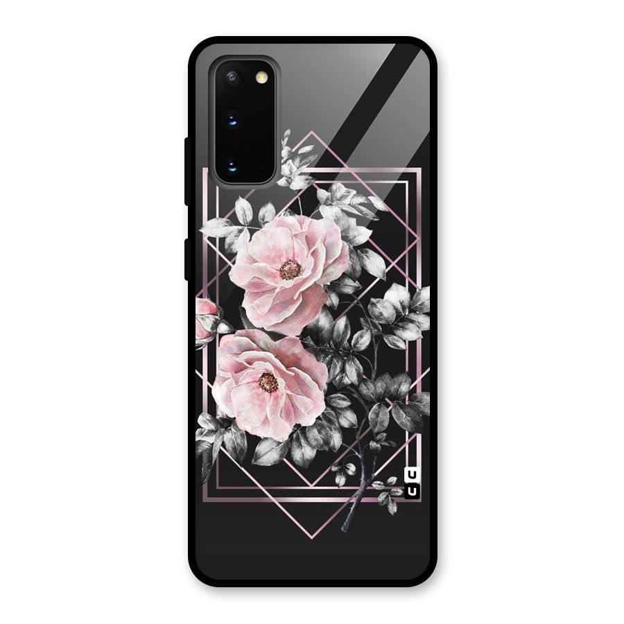 Beguilling Pink Floral Glass Back Case for Galaxy S20