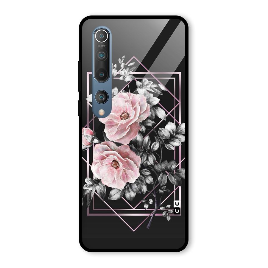 Beguilling Pink Floral Glass Back Case for Mi 10