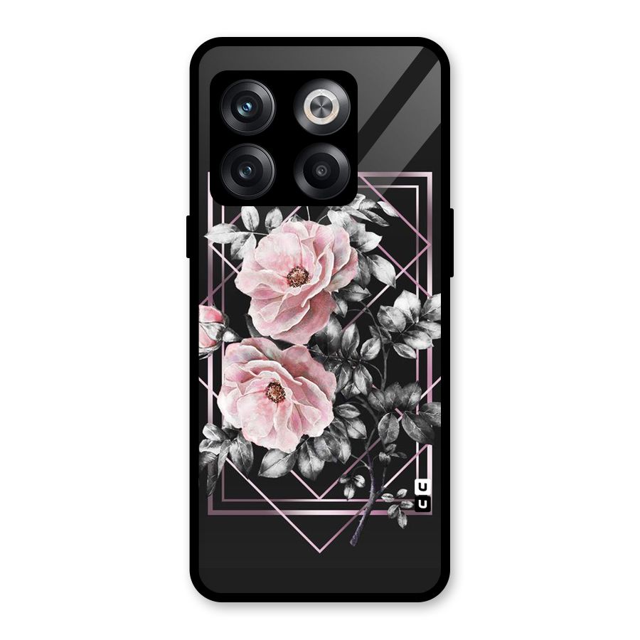 Beguilling Pink Floral Glass Back Case for OnePlus 10T