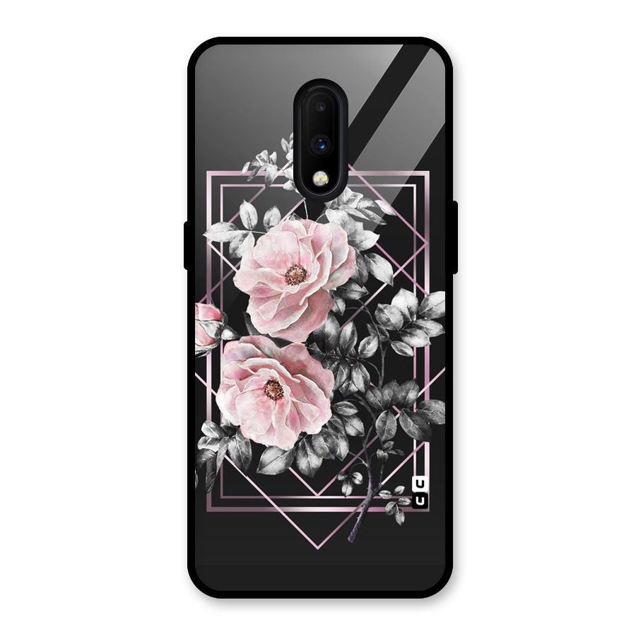 Beguilling Pink Floral Glass Back Case for OnePlus 7