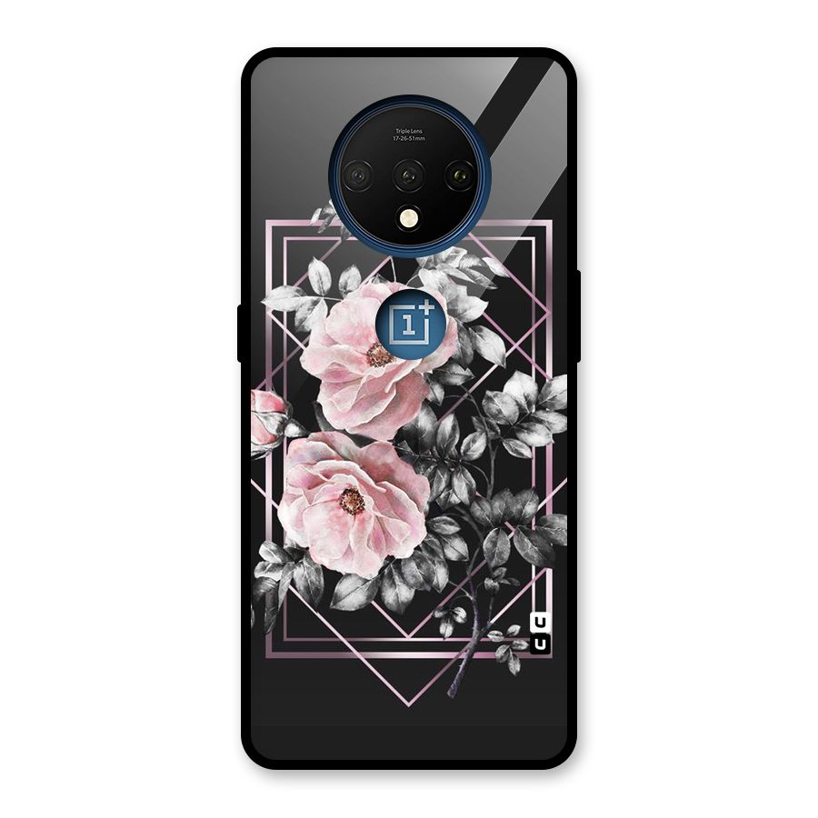 Beguilling Pink Floral Glass Back Case for OnePlus 7T