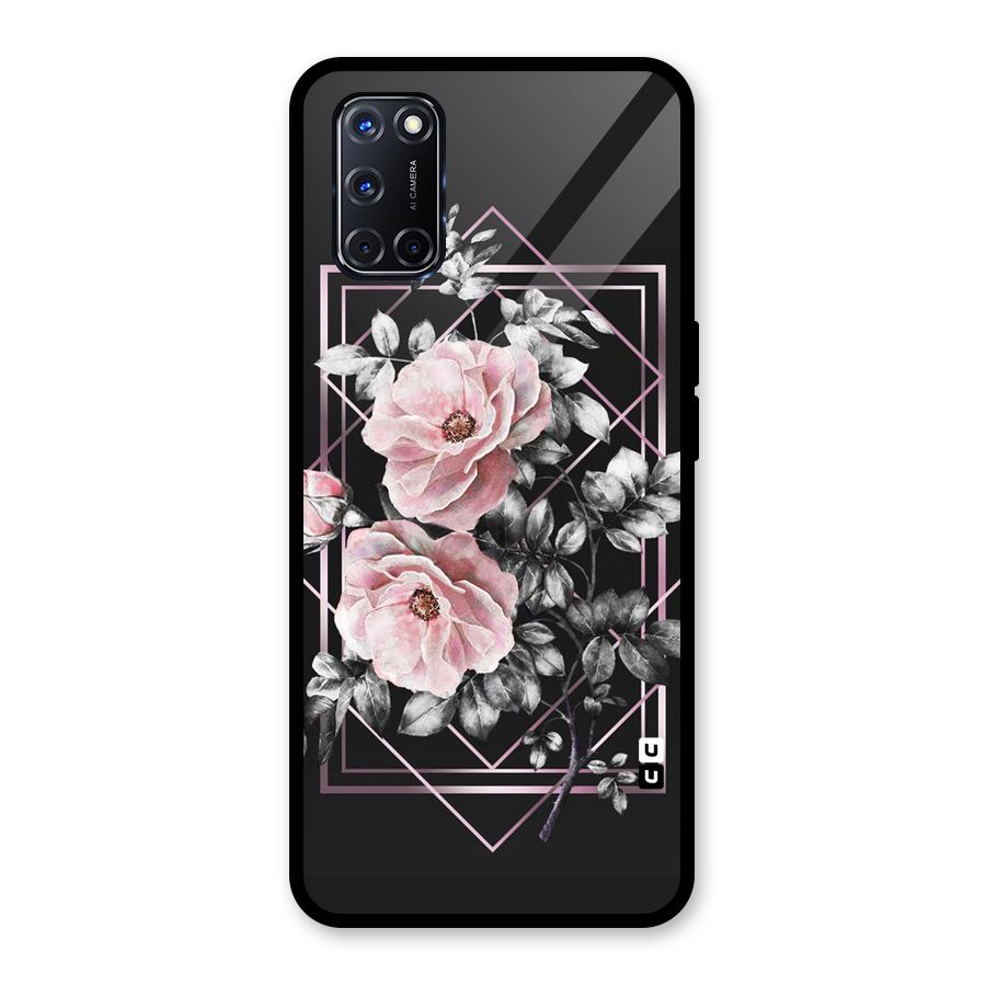 Beguilling Pink Floral Glass Back Case for Oppo A52